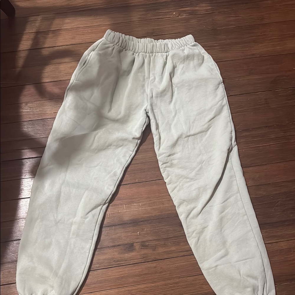 Brandy Melville Cream Sweapants Elastic Waistband